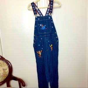 Vintage y2k Winnie the Pooh winter overalls